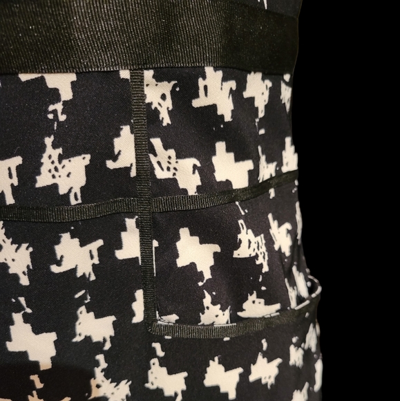 NWT Cleo 4 Dress Midi Houndstooth Patern Pockets Back Zipper Black and White - Picture 6 of 14